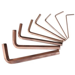 KS-TOOLS BRONZEplus Innensechskant-Winkelstiftschlüssel-Satz lang 9-tlg.