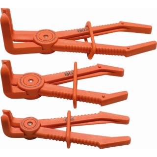 BGS technic Schlauch-Abklemmzangen-Satz | 90° abgewinkelt | 155-220 mm | 3-tlg.