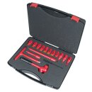 KS-TOOLS 1/2" Steckschlüssel-Satz mit isolierten Werkzeugen, 15-tlg.