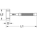 KS-TOOLS BRONZEplus Maschinistenhammer, 1100g, amerikanische Form