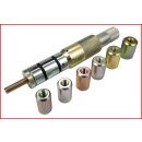 KS-TOOLS Kupplungs-Zentrier-Werkzeug-Satz Ø 24,0 - 36,0 mm mit Zentrierhülsen, 9-tlg.