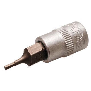 BGS technic Bit-Einsatz | Antrieb Innenvierkant 6,3 mm (1/4") | Innensechskant 1,5 mm