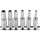 BGS technic Steckschlüssel-Einsatz-Satz E-Profil, tief | Antrieb innenvierkant 6,3 mm (1/4") | SW E4 - E10 | 6-tlg.