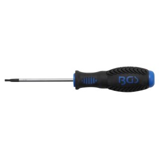 BGS technic Schraubendreher | T-Profil (für Torx) mit Bohrung T10 | Klingenlänge 80 mm