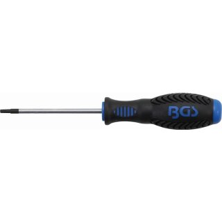 BGS technic Schraubendreher | T-Profil (für Torx) mit Bohrung T15 | Klingenlänge 80 mm