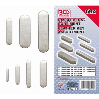 BGS technic Passfedern-Sortiment | 60-tlg.