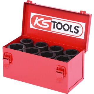 KS-TOOLS 3/4" Sechskant-Kraft-Stecknuss-Satz, 8-tlg. lang