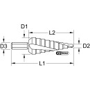 KS-TOOLS HSS Stufenbohrer,Ø 6-40mm, 16 Stufen
