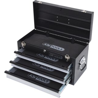 KS-TOOLS Werkzeugtruhe mit 3 Schubladen-schwarz, L508xH255xB303mm