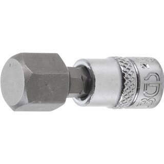 BGS technic Bit-Einsatz | Antrieb Innenvierkant 6,3 mm (1/4") | Innensechskant 12 mm