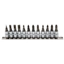 BGS technic Bit-Einsatz-Satz | Antrieb Innenvierkant 6,3 mm (1/4") | Schlitz, Kreuzschlitz PH, Kreuzschlitz PZ | 12-tlg.
