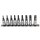 BGS technic Bit-Einsatz-Satz | Antrieb Innenvierkant 6,3 mm (1/4") | T-Profil (für Torx) T10 - T50 | 9-tlg.