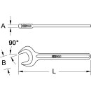 KS-TOOLS BRONZEplus Zugmaulschlüssel 90°, 56 mm