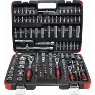Kraftmann Steckschlüssel-Satz | Antrieb 6,3 mm (1/4") / 10 mm (3/8") / 12,5 mm (1/2") | 172-tlg.