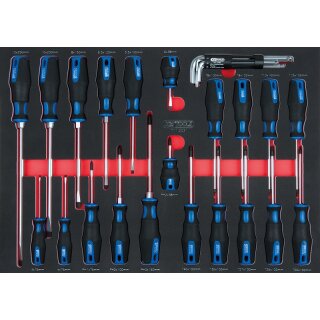 KS-TOOLS SCS Schraubendreher-Satz, 29-tlg. in 1/1 Systemeinlage