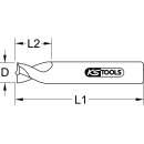 KS-TOOLS Karbid-Schweißpunkt-Bohrer,10mm, L=44mm