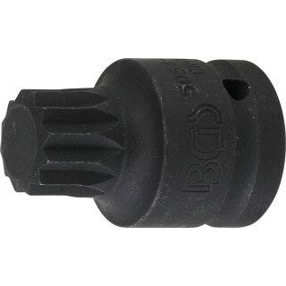 BGS technic Kraft-Bit-Einsatz | Antrieb Innenvierkant 20 mm (3/4") | Innenvielzahn (für XZN) M24