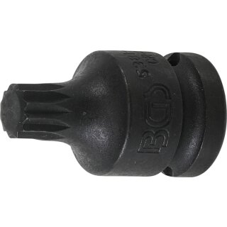 BGS technic Kraft-Bit-Einsatz | Antrieb Innenvierkant 12,5 mm (1/2") | Innenvielzahn (für XZN) M12