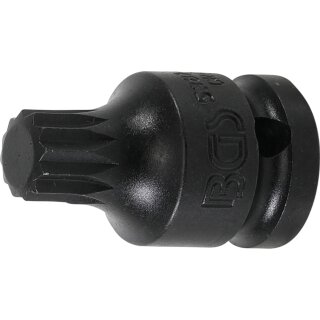 BGS technic Kraft-Bit-Einsatz | Antrieb Innenvierkant 12,5 mm (1/2") | Innenvielzahn (für XZN) M14