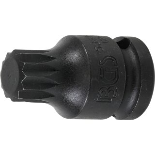 BGS technic Kraft-Bit-Einsatz | Antrieb Innenvierkant 12,5 mm (1/2") | Innenvielzahn (für XZN) M16