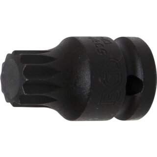 BGS technic Kraft-Bit-Einsatz | Antrieb Innenvierkant 12,5 mm (1/2") | Innenvielzahn (für XZN) M18