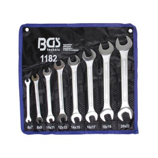 BGS technic Doppel-Maulschlüssel-Satz | SW 6x7 - 20x22 mm | 8-tlg.