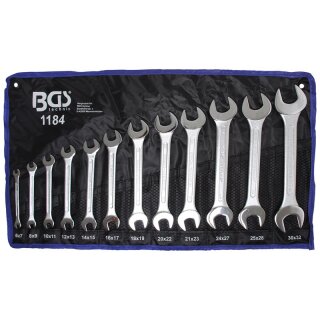 BGS technic Doppel-Maulschlüssel-Satz | SW 6x7 - 30x32 mm | 12-tlg.
