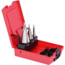 KS-TOOLS HSS Stufenbohrer-Satz, Kunststoffkassette 3-tlg.