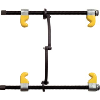 KS-TOOLS Federspanner mit Sicherheitsbügel, kunststoffbeschichteten Haken, 300mm