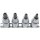 BGS technic Bit-Einsatz-Satz | Antrieb Innenvierkant 12,5 mm (1/2") | T-Profil (für Torx) mit Bohrung T40 - T55 | 4-tlg.