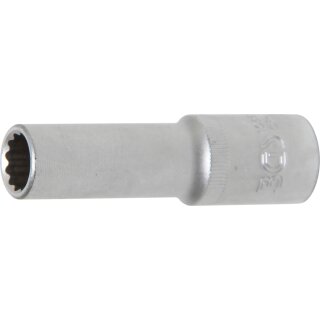 BGS technic Steckschlüssel-Einsatz Zwölfkant, tief | Antrieb Innenvierkant 12,5 mm (1/2") | SW 12 mm
