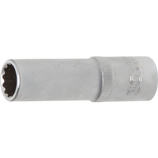 BGS technic Steckschlüssel-Einsatz Zwölfkant, tief | Antrieb Innenvierkant 12,5 mm (1/2") | SW 14 mm