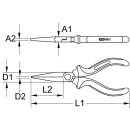 KS-TOOLS BERYLLIUMplus Flachzange 160 mm