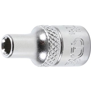 BGS technic Steckschlüssel-Einsatz Zwölfkant | Antrieb Innenvierkant 6,3 mm (1/4") | SW 4 mm