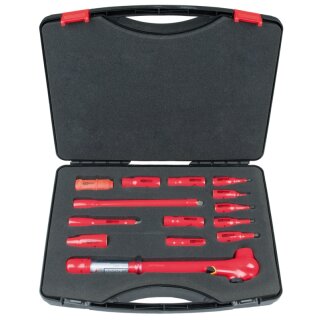 KS-TOOLS 3/8" Steckschlüssel-Satz mit isolierten Werkzeugen, 14-tlg.