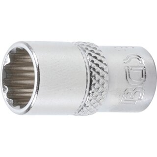 BGS technic Steckschlüssel-Einsatz Zwölfkant | Antrieb Innenvierkant 6,3 mm (1/4") | SW 9 mm