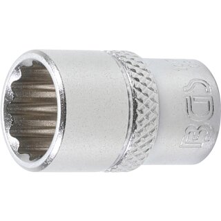 BGS technic Steckschlüssel-Einsatz Zwölfkant | Antrieb Innenvierkant 6,3 mm (1/4") | SW 11 mm