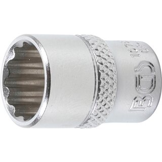 BGS technic Steckschlüssel-Einsatz Zwölfkant | Antrieb Innenvierkant 6,3 mm (1/4") | SW 12 mm