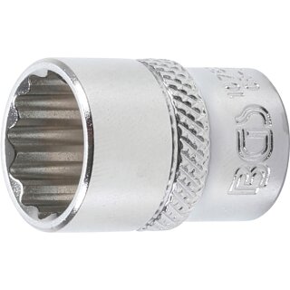 BGS technic Steckschlüssel-Einsatz Zwölfkant | Antrieb Innenvierkant 6,3 mm (1/4") | SW 13 mm