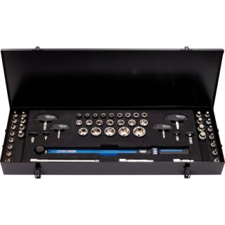 KS-TOOLS 1/2" ERGOTORQUE®precision Ratschen-Drehmomentschlüssel-Satz Drehknopf, 60-320Nm, 52-tlg.