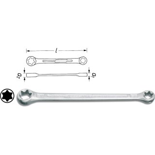 HAZET Doppel-Ringschlüssel TORX® 609-E14XE18 | Außen TORX® Profil