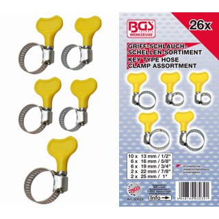 BGS technic Griff-Schlauchschellen-Sortiment | 26-tlg.