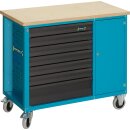 HAZET Fahrbare Werkbank 177W-6 | Schubladen flach: 4?X 80 X 527 X 348 mm | Schubladen hoch: 2?X 165 X 527 X 348 mm