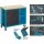 HAZET Fahrbare Werkbank mit Sortiment 177W-7/169 | Schubladen flach: 6?X 80 X 527 X 348 mm | Schubladen hoch: 1?X 165 X 527 X 348 mm | Anzahl Werkzeuge: 169