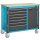 HAZET Fahrbare Werkbank 179NW-7 | Schubladen flach: 6?X 76 X 522 X 398 mm | Schubladen hoch: 1?X 161 X 522 X 398 mm