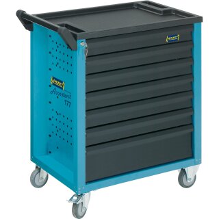 HAZET Werkstattwagen Assistent 177-7 | Schubladen flach: 6?X 80 X 527 X 348 mm | Schubladen hoch: 1?X 165 X 527 X 348 mm