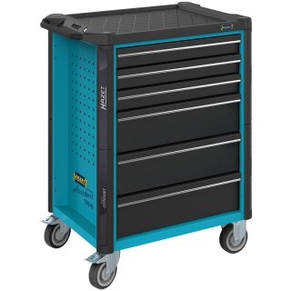 HAZET Werkstattwagen Assistent 179N-6 | Schubladen flach: 3?X 77 X 522 X 398 mm | Schubladen hoch: 3?X 162 X 522 X 398 mm