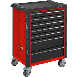 HAZET Werkstattwagen Assistent 179N-7-RAL3020 | Schubladen flach: 5?X 77 X 522 X 398 mm | Schubladen hoch: 2?X 162 X 522 X 398 mm