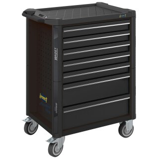 HAZET Werkstattwagen Assistent 179N-7-RAL9005 | Schubladen flach: 5?X 77 X 522 X 398 mm | Schubladen hoch: 2?X 162 X 522 X 398 mm