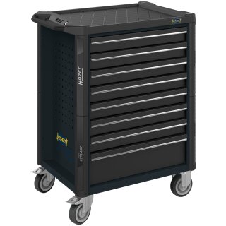 HAZET Werkstattwagen Assistent 179N-8-RAL7021 | Schubladen flach: 7?X 77 X 522 X 398 mm | Schubladen hoch: 1?X 162 X 522 X 398 mm